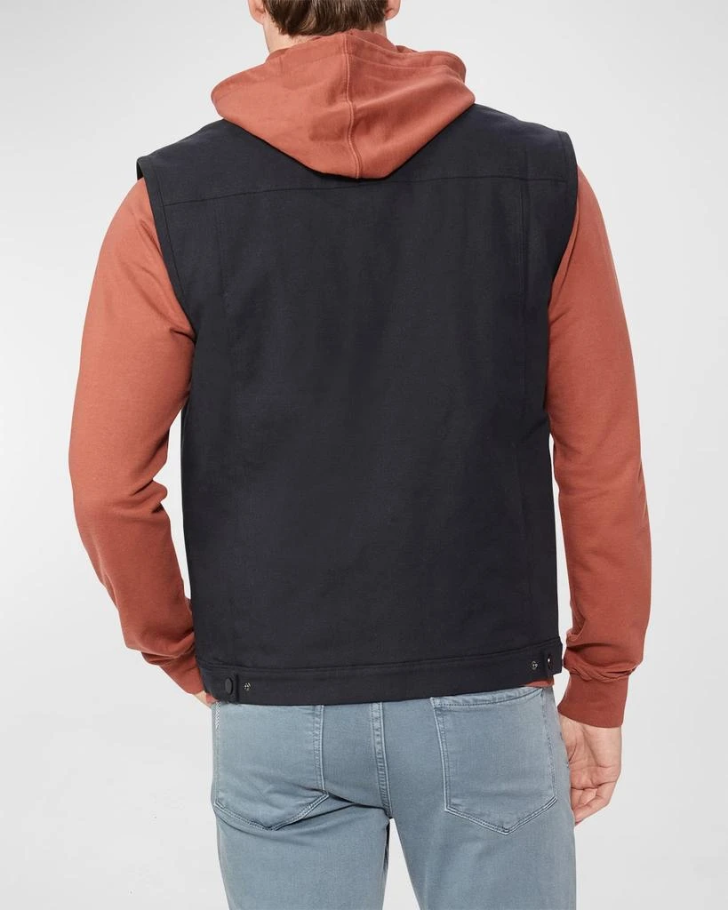 商品Paige|Men's Jerrick Solid Canvas Vest,价格¥1304,第3张图片详细描述
