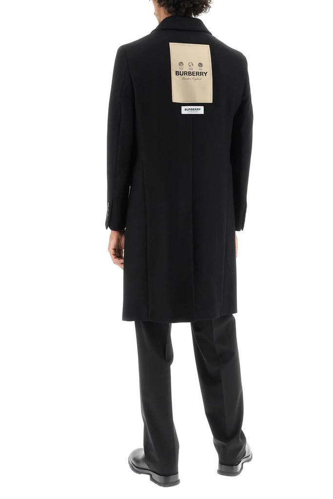 商品Burberry|WOOL AND CASHMERE COAT WITH PATCH,价格¥12768,第2张图片详细描述