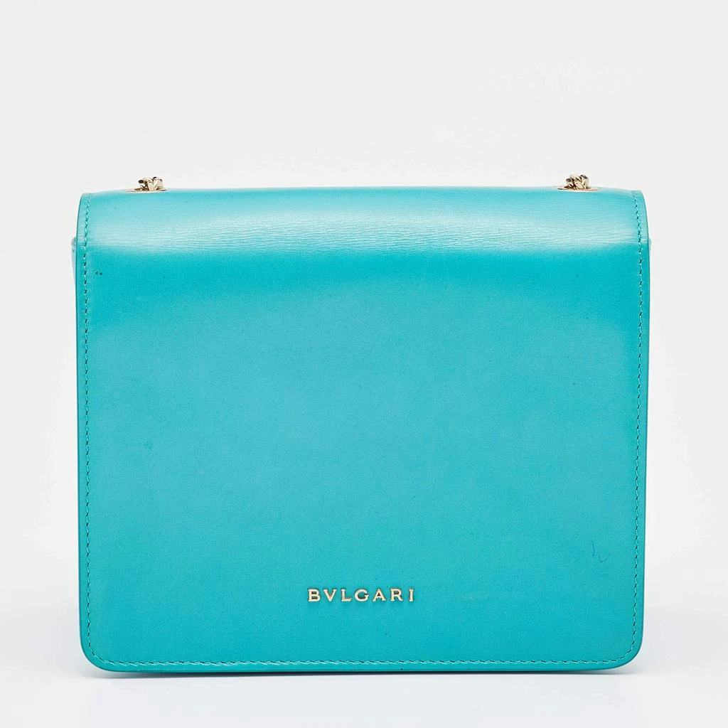 商品[二手商品] BVLGARI|Bvlgari Turquoise Leather Crossbody Bag,价格¥2925,第4张图片详细描述