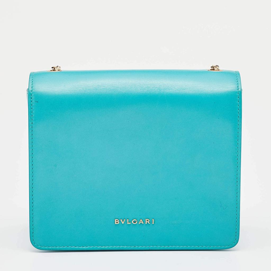 商品[二手商品] BVLGARI|Bvlgari Turquoise Leather Crossbody Bag,价格¥4395,第6张图片详细描述