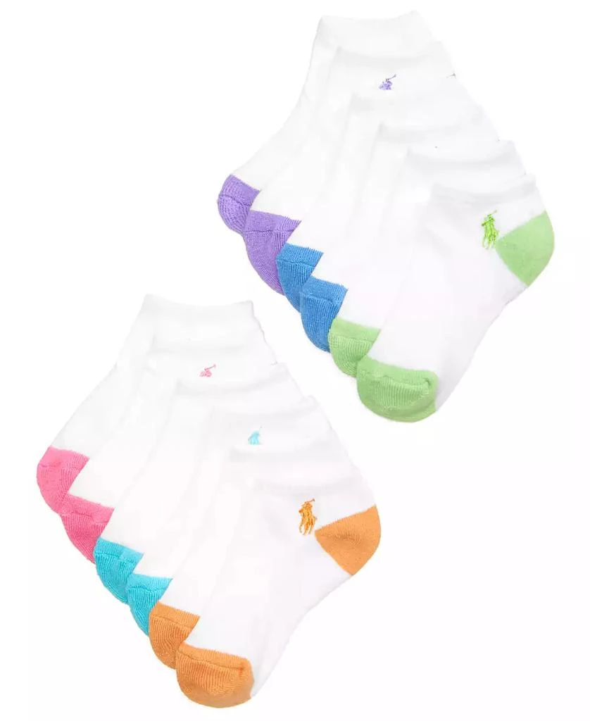 商品Ralph Lauren|6-Pack Flat Knit Low-Cut Socks, Little Girls & Big Girls,价格¥80,第1张图片