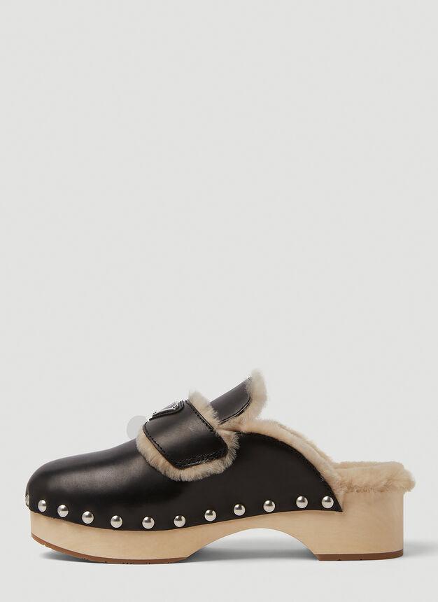 Studded Clogs in Black商品第3张图片规格展示