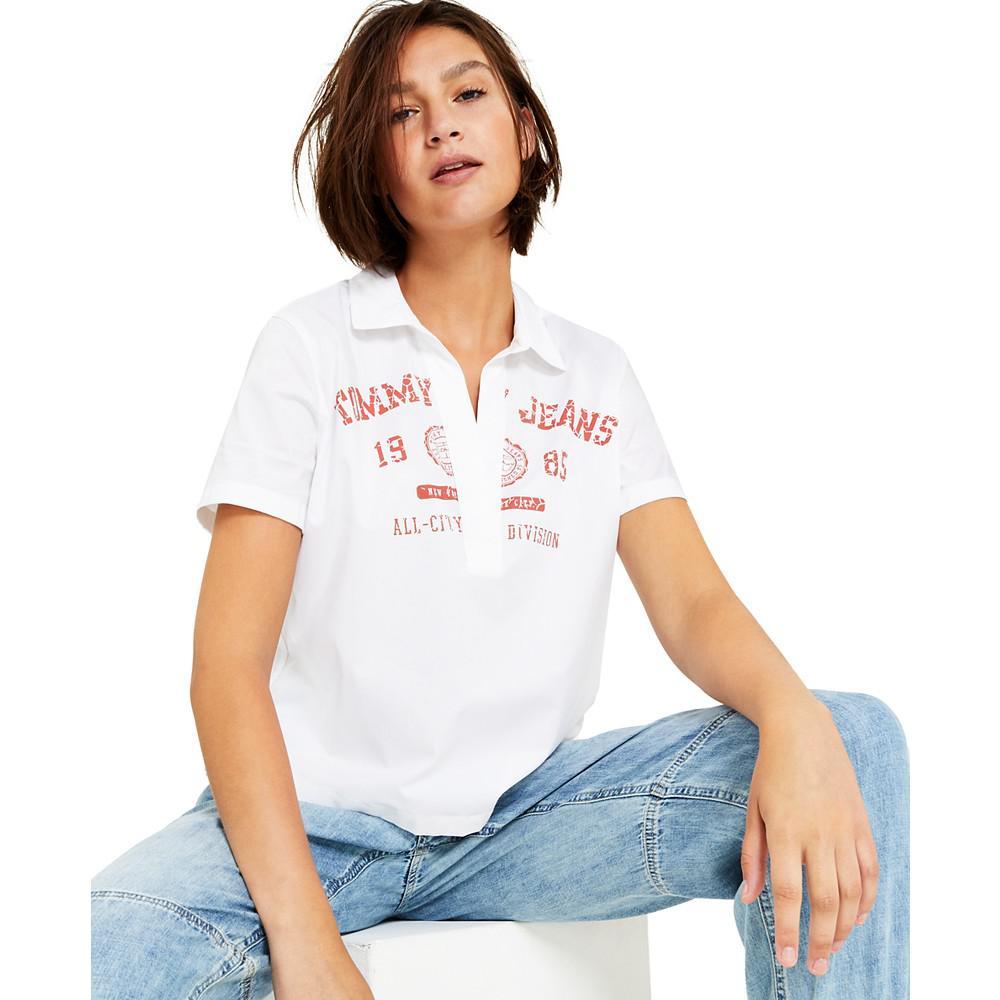 商品Tommy Jeans|Women's Cotton Logo Top,价格¥308,第5张图片详细描述