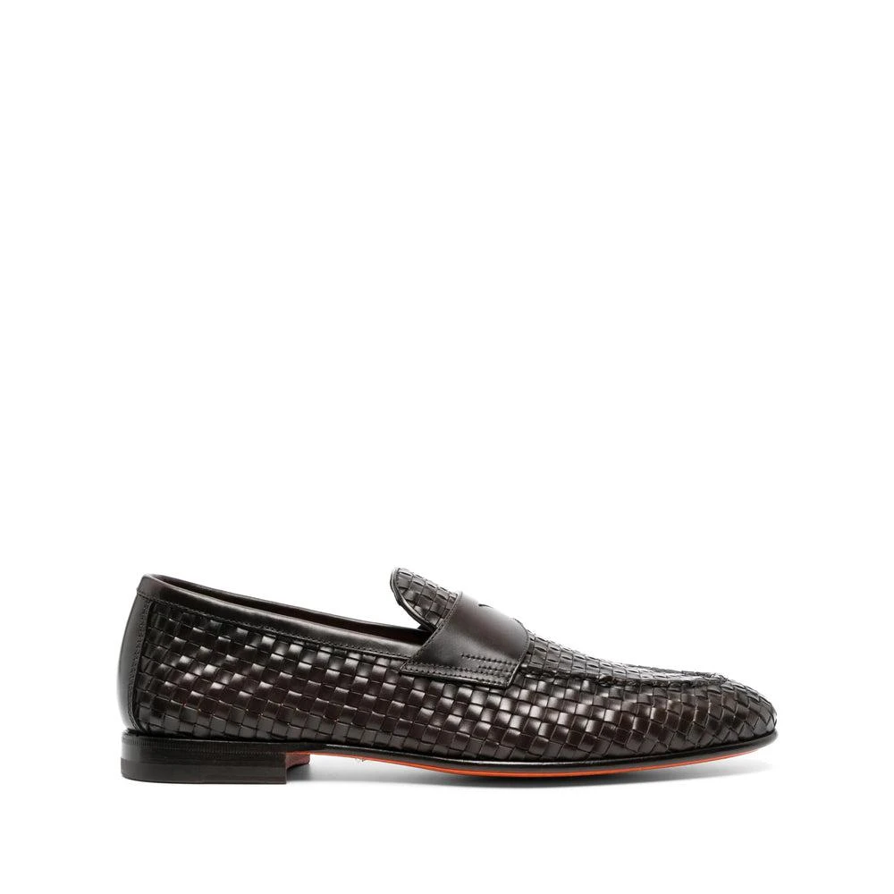 商品Santoni|Leather Loafers,价格¥4446,第1张图片