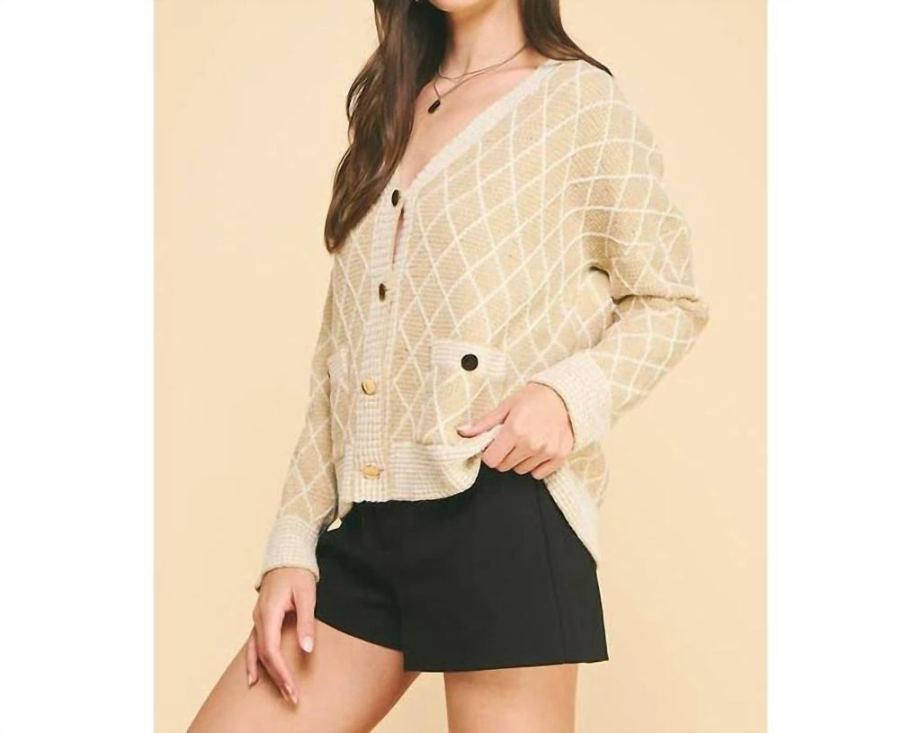 商品PINCH|Pinch - Rhea Diamond Cardigan,价格¥458,第2张图片详细描述