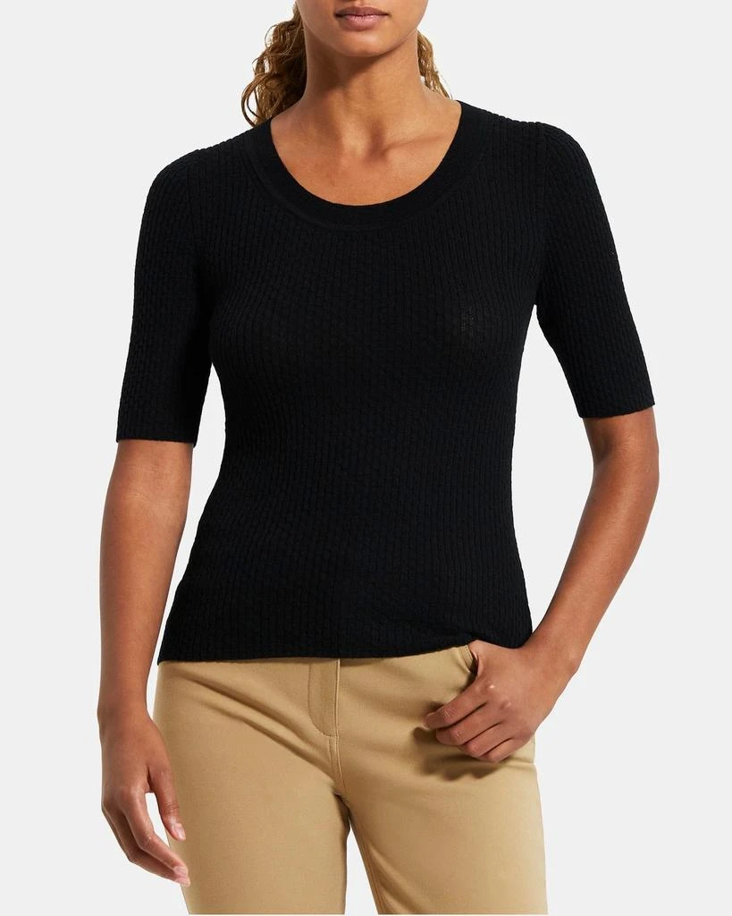 商品Theory|Leenda Scoop Neck Sweater in Regal Wool,价格¥439,第1张图片