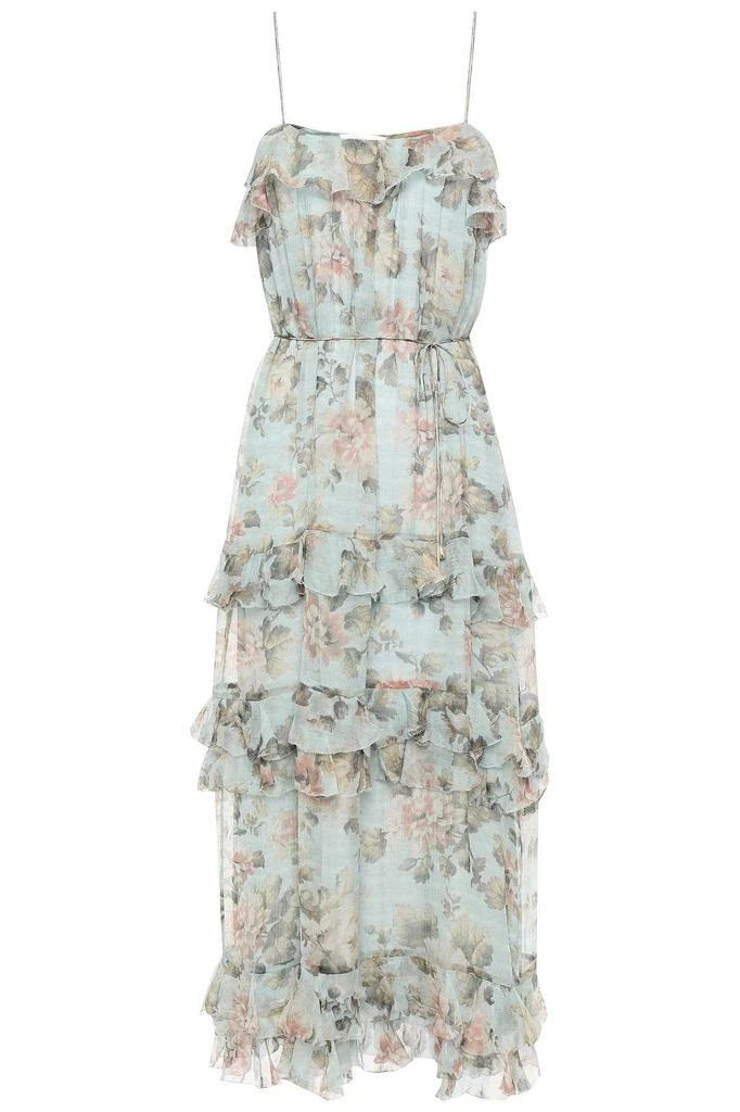 商品Zimmermann|Floral-print silk-georgette 碎花吊带裙,价格¥1441,第1张图片