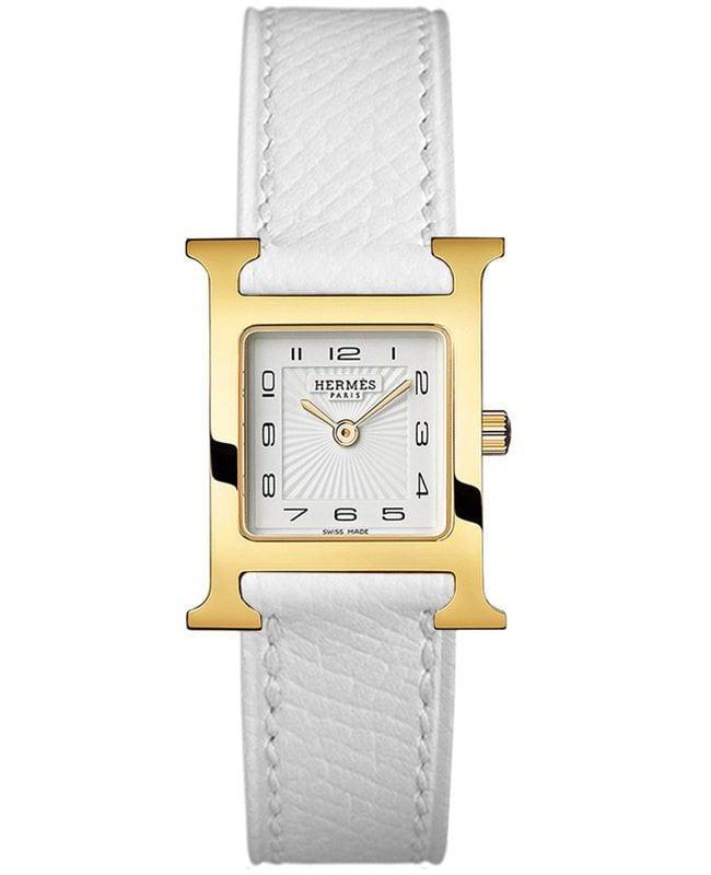 商品Hermes|Hermes H Hour Quartz Small PM 21mm Gold Plated Case Unisex Watch 036735WW00,价格¥19072,第1张图片