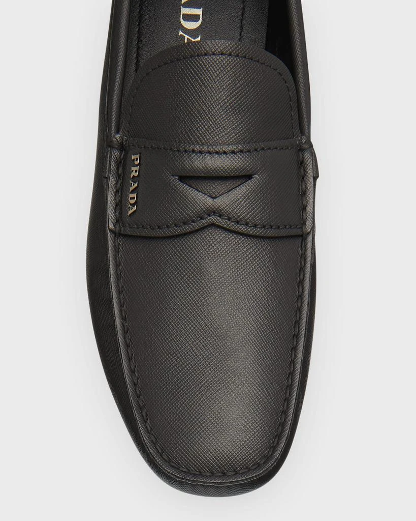 Men's Saffiano Leather Penny Drivers 商品