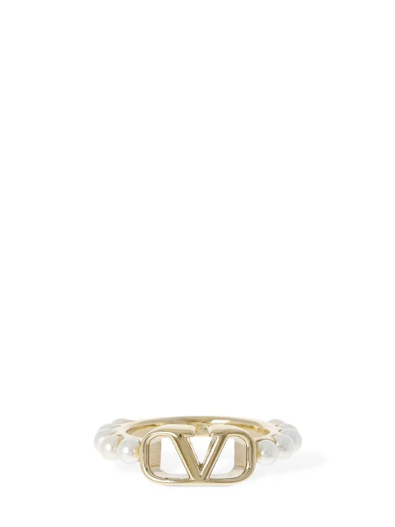 商品Valentino|V Logo Signature Faux Pearl Ring,价格¥1323,第2张图片详细描述