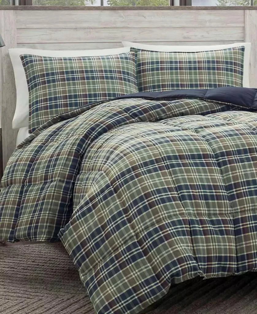 商品Eddie Bauer|Rugged Plaid Microsuede Reversible Comforter Set,价格¥654,第5张图片详细描述