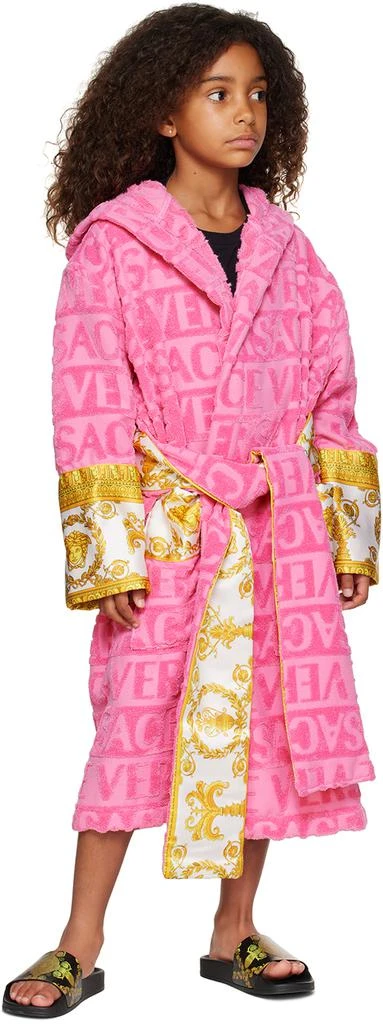 商品Versace|Kids Pink 'I Heart Baroque' Bathrobe,价格¥2017,第4张图片详细描述