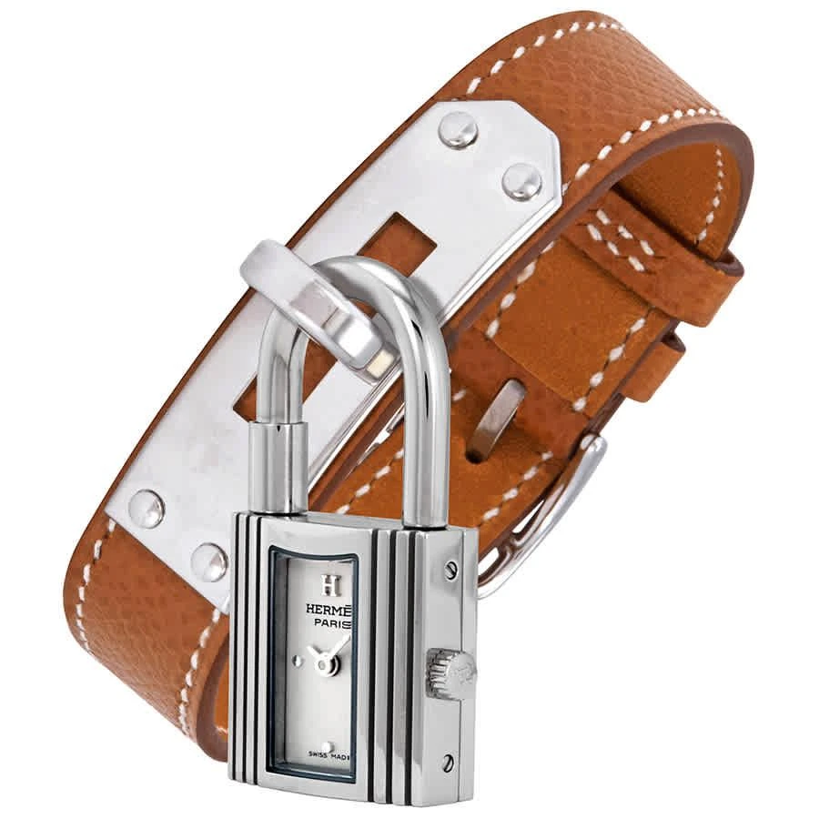 商品Hermes|Hermes Kelly White Dial Tan Leather Ladies Watch 023728WW00,价格¥13471,第2张图片详细描述
