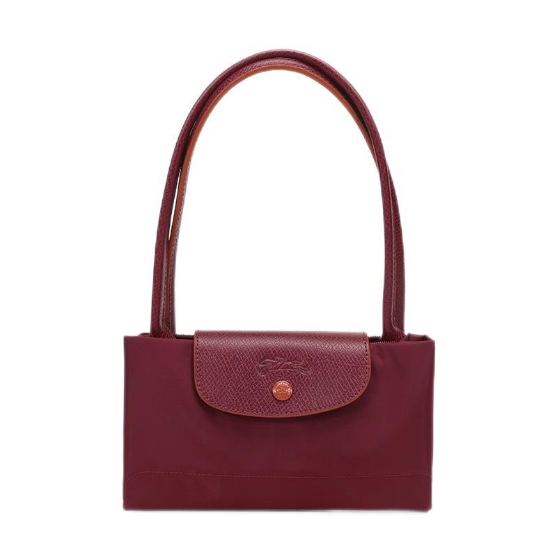 商品[国内直发] Longchamp|LONGCHAMP/珑骧女士长柄可折叠手提单肩包饺子包小号 2605 619 209 紫红色,价格¥595,第3张图片详细描述