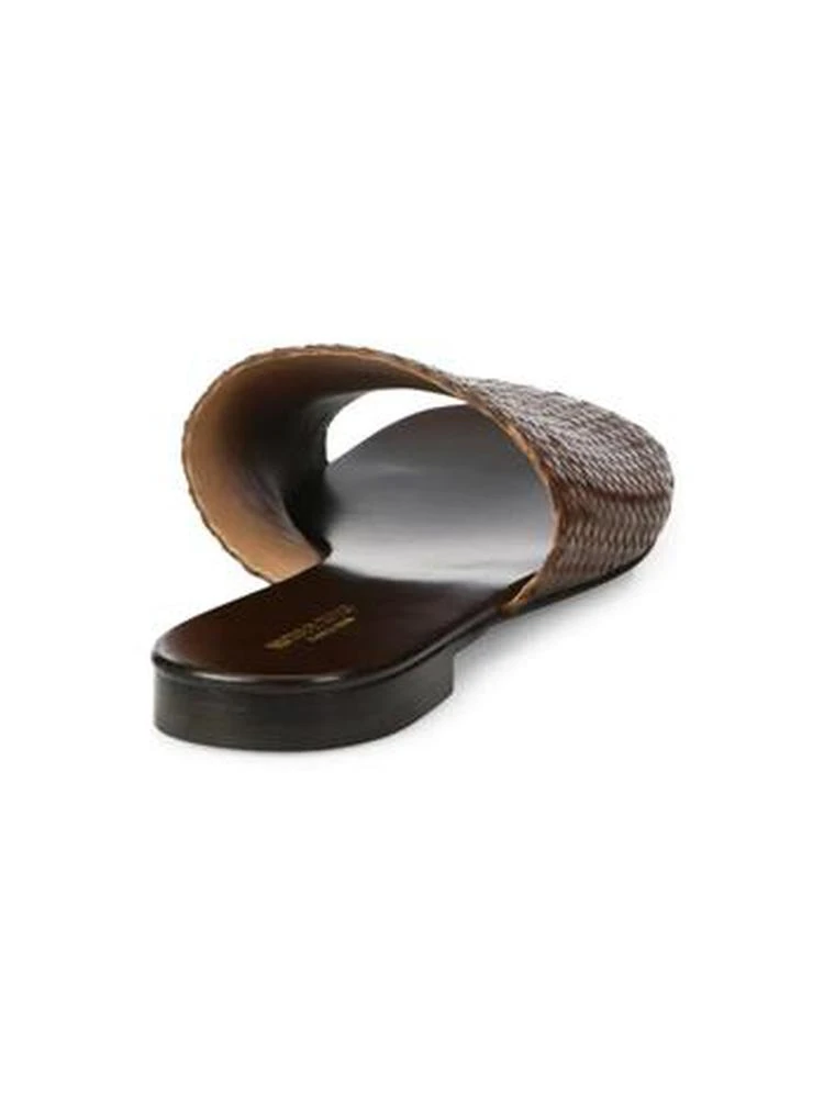 商品Michael Kors|Byrne Woven Leather Slides,价格¥1186,第3张图片详细描述