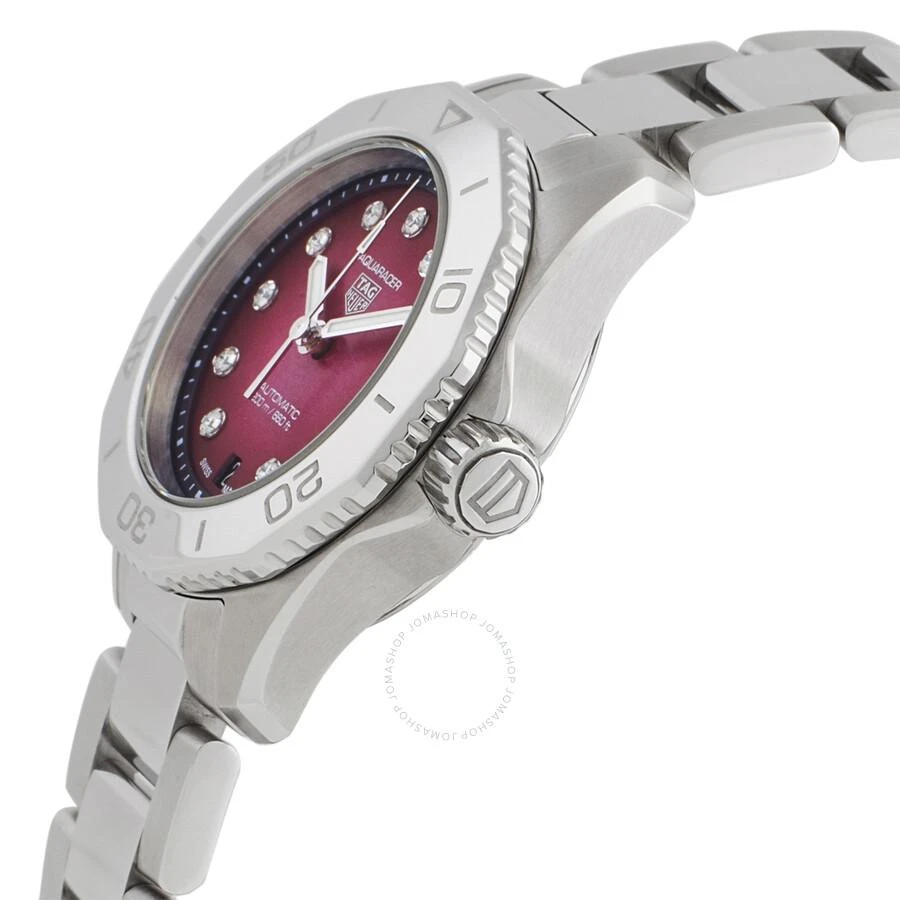 商品TAG Heuer|Aquaracer Professional 200 Automatic Diamond Red Dial Ladies Watch WBP2414.BA0622,价格¥19902,第2张图片详细描述