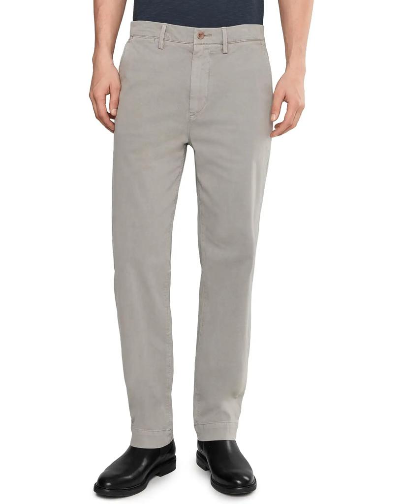 Calça de homem AG Jeans Archie em camurça, corte direito, cor cinza clássico Sulfur. image 2