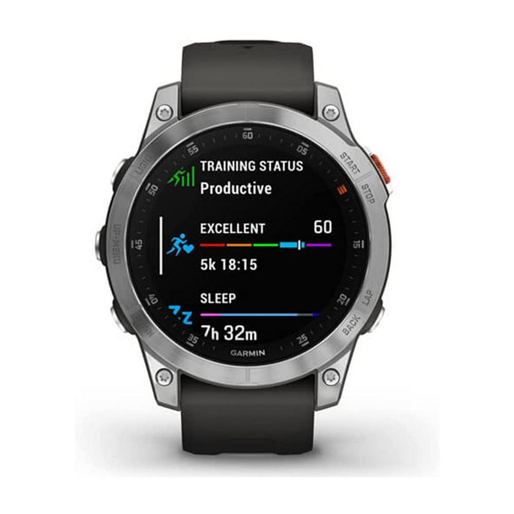 商品Garmin|Unisex Epix Slate Steel Black Silicone Band Smart Watch 33mm,价格¥5894,第4张图片详细描述