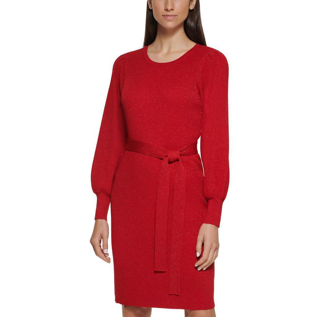 商品Calvin Klein|Calvin Klein Womens Metallic Midi Sweaterdress,价格¥235-¥263,第4张图片详细描述