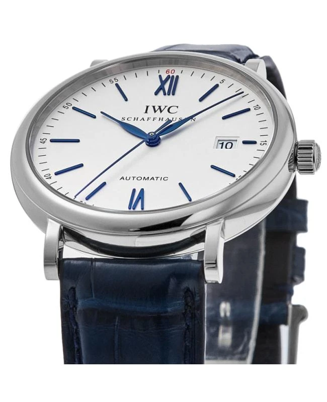 商品IWC Schaffhausen|IWC Portofino Automatic Silver Dial Leather Strap Men's Watch IW356527,价格¥31562,第3张图片详细描述