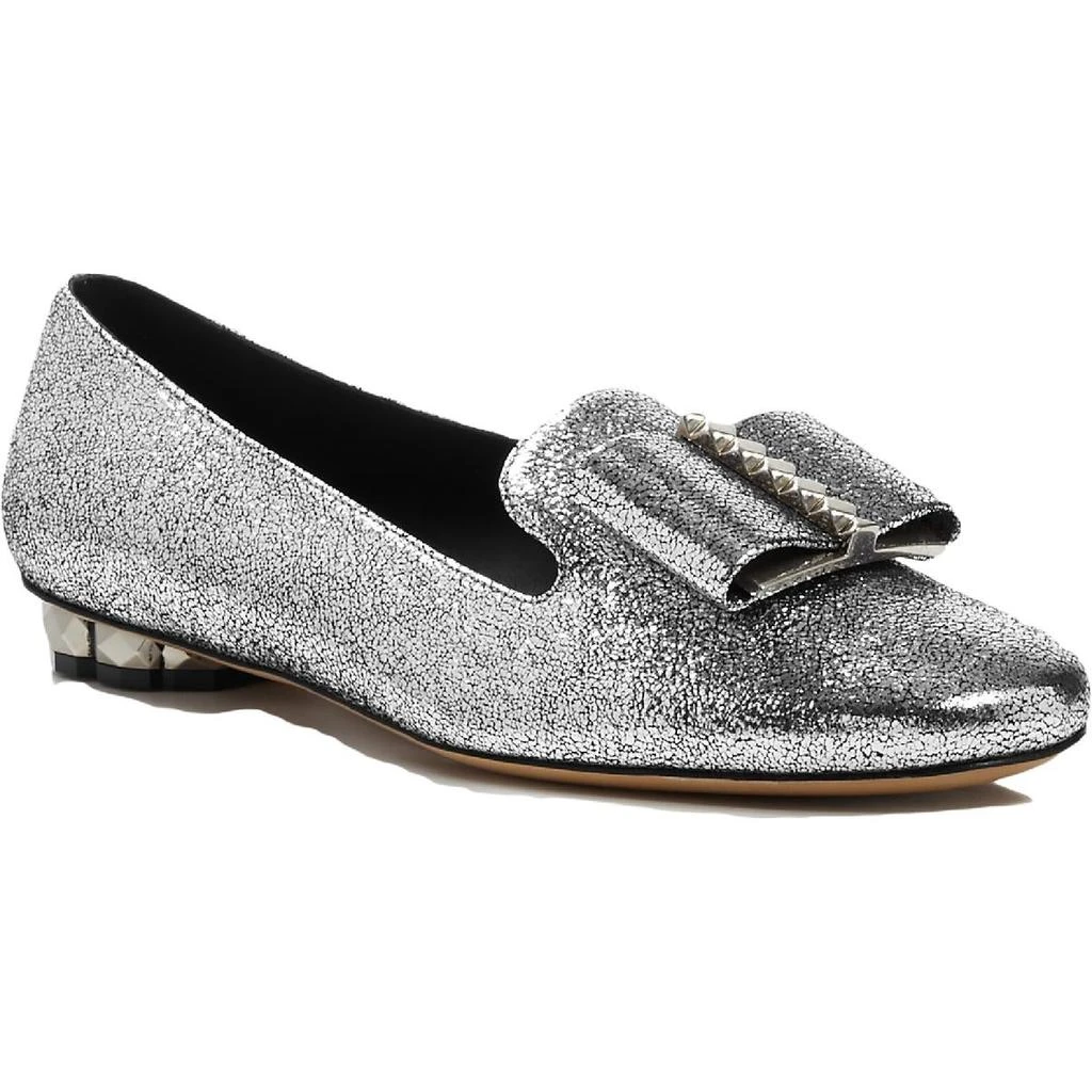 商品Salvatore Ferragamo|Salvatore Ferragamo Sarno Women's Leather Pearl Slip On Loafer with Bow,价格¥1723,第1张图片