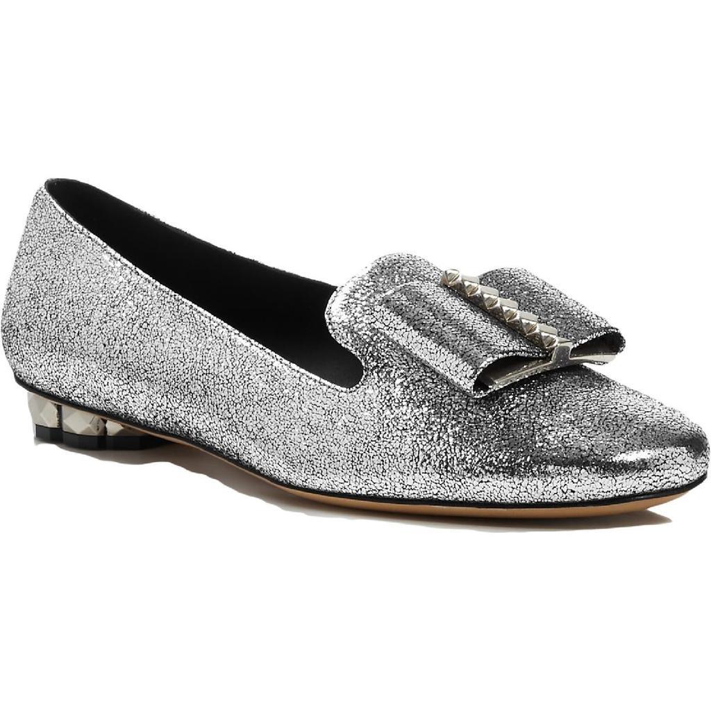 商品Salvatore Ferragamo|Salvatore Ferragamo Sarno Women's Leather Pearl Slip On Loafer with Bow,价格¥1674-¥2076,第1张图片