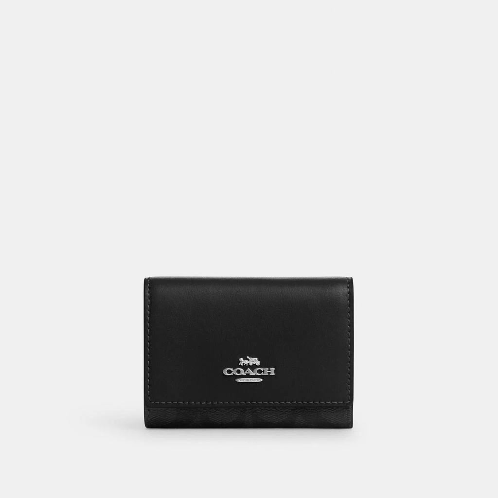 商品Coach|Micro Wallet In Signature Canvas,价格¥595,第1张图片