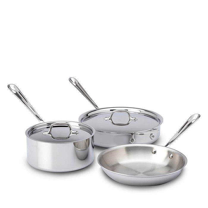 商品All-Clad|Stainless Steel 5-Piece Cookware Set,价格¥2978,第4张图片详细描述