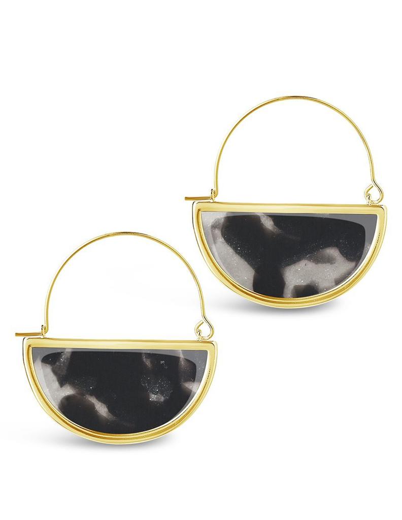 Resin Half Moon Dangle Earrings商品第5张图片规格展示