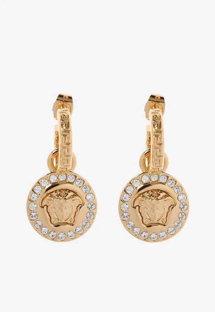 商品Versace|Crystal La Medusa Greca Earrings,价格¥3691,第1张图片