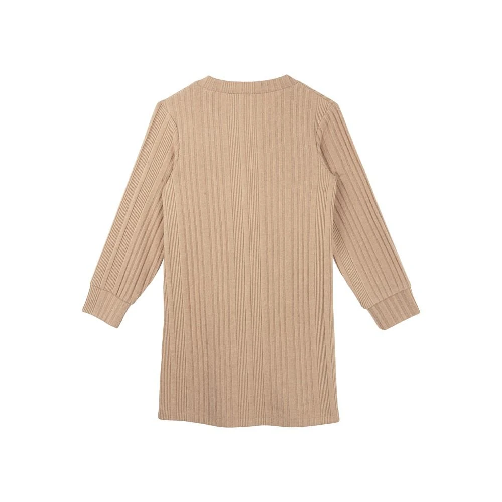 商品Rare Editions|Little Girls Long Sleeve Heart Pocket Sweater Dress,价格¥257,第5张图片详细描述