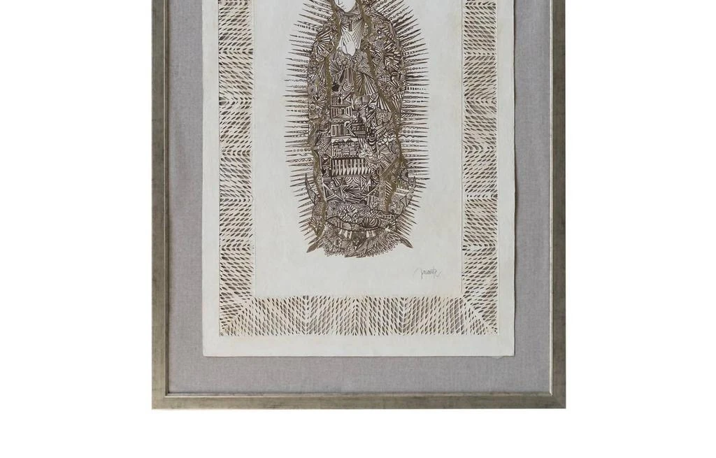 商品Marmol Gallery|Handmade Zentangle-style Virgin Mary Icon Art,价格¥7077,第1张图片