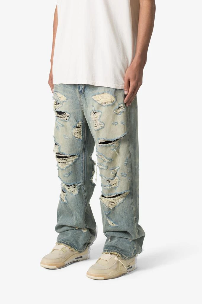 商品MNML|Ultra Baggy Distressed Denim - Vintage Blue,价格¥544,第3张图片详细描述