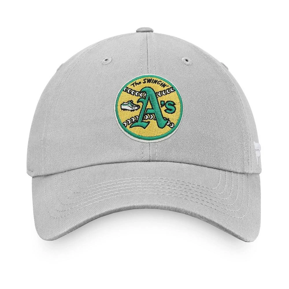 商品Fanatics|Men's Branded Gray Oakland Athletics Cooperstown Collection Core Adjustable Hat,价格¥182,第2张图片详细描述