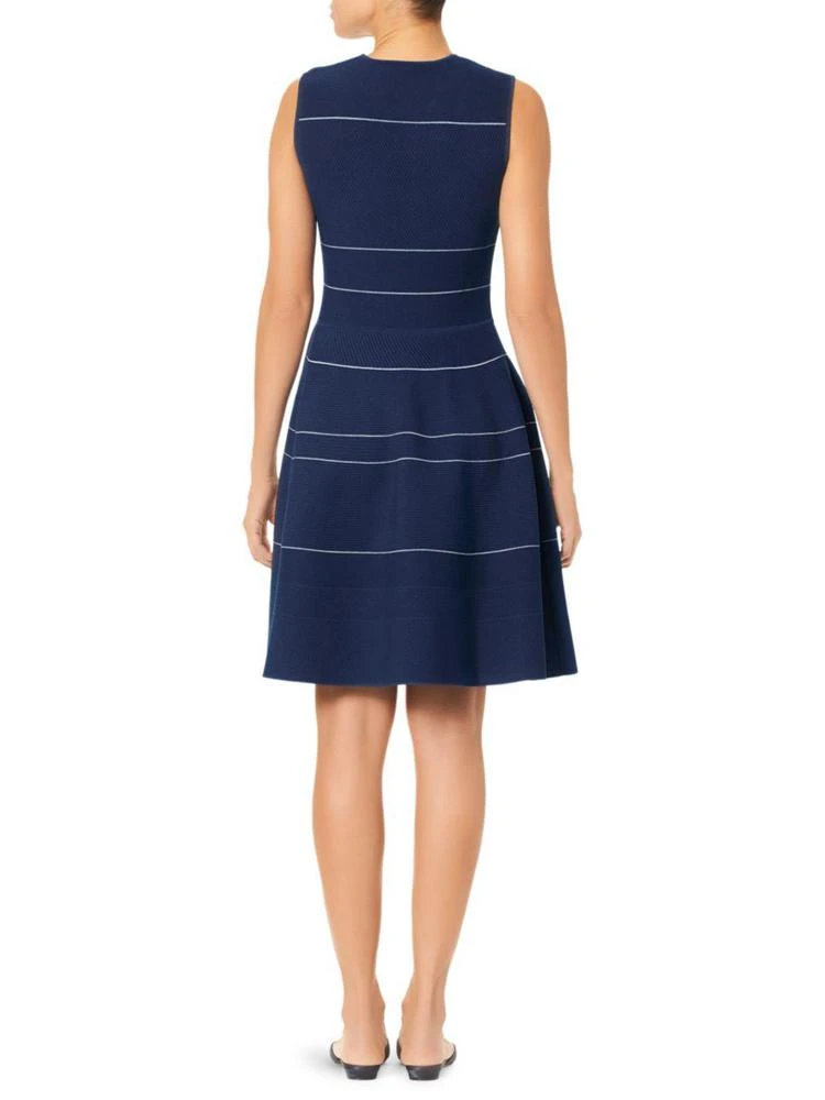 商品Carolina Herrera|Stripe Knit Fit-and-Flare Dress,价格¥4495,第2张图片详细描述