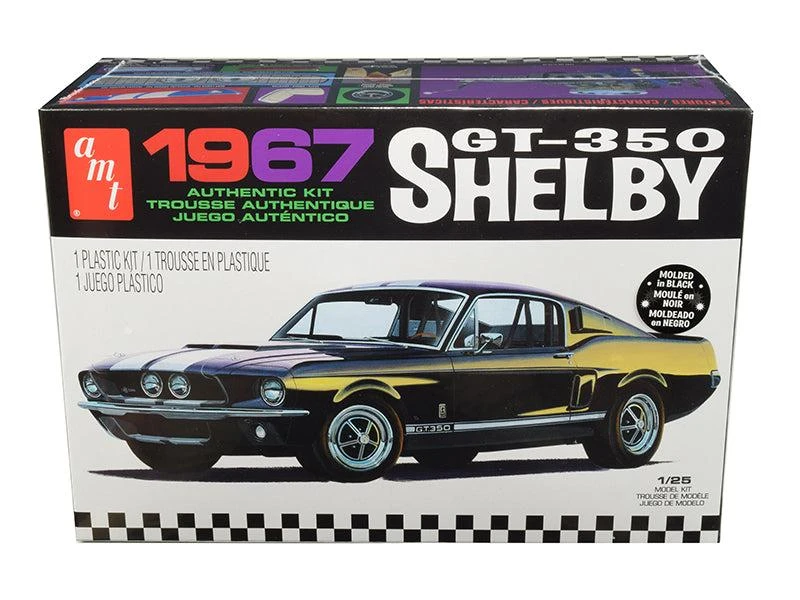 商品AMT|Skill 2 Model Kit 1967 Ford Mustang Shelby GT350 Black 1/25 Scale Model by,价格¥436,第1张图片