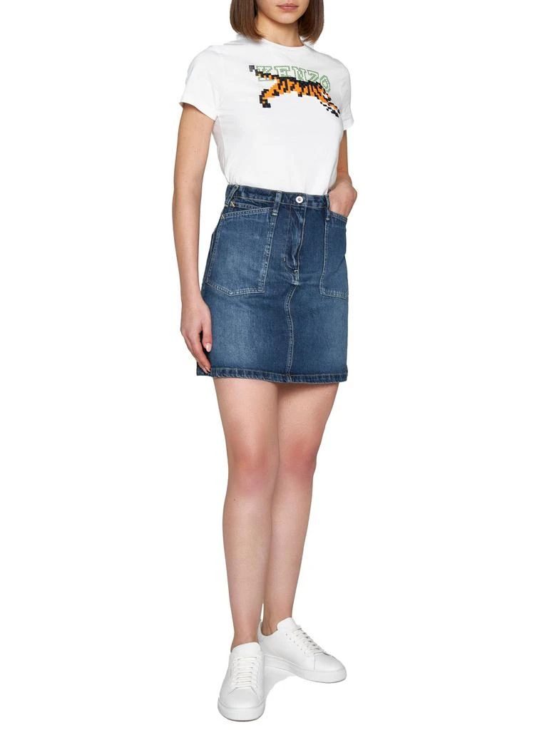 商品Kenzo|Kenzo Logo Patch Denim Skirt,价格¥1035,第4张图片详细描述
