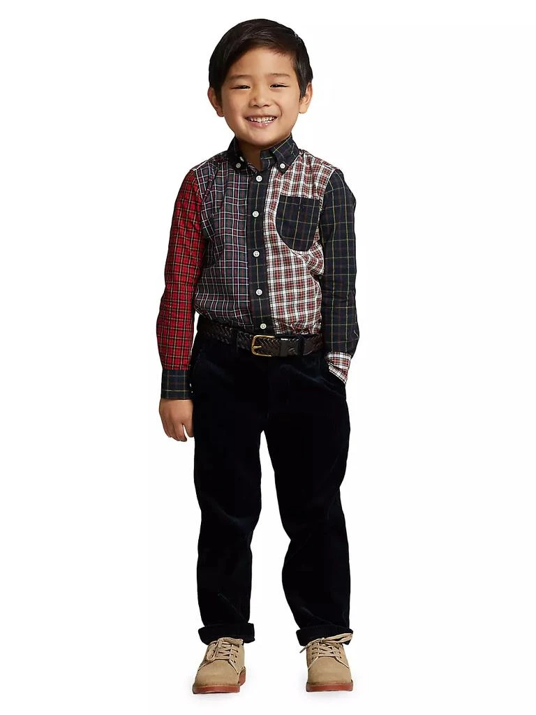 商品Ralph Lauren|Little Boy's & Boy's Plaid Long-Sleeve Shirt,价格¥357,第2张图片详细描述