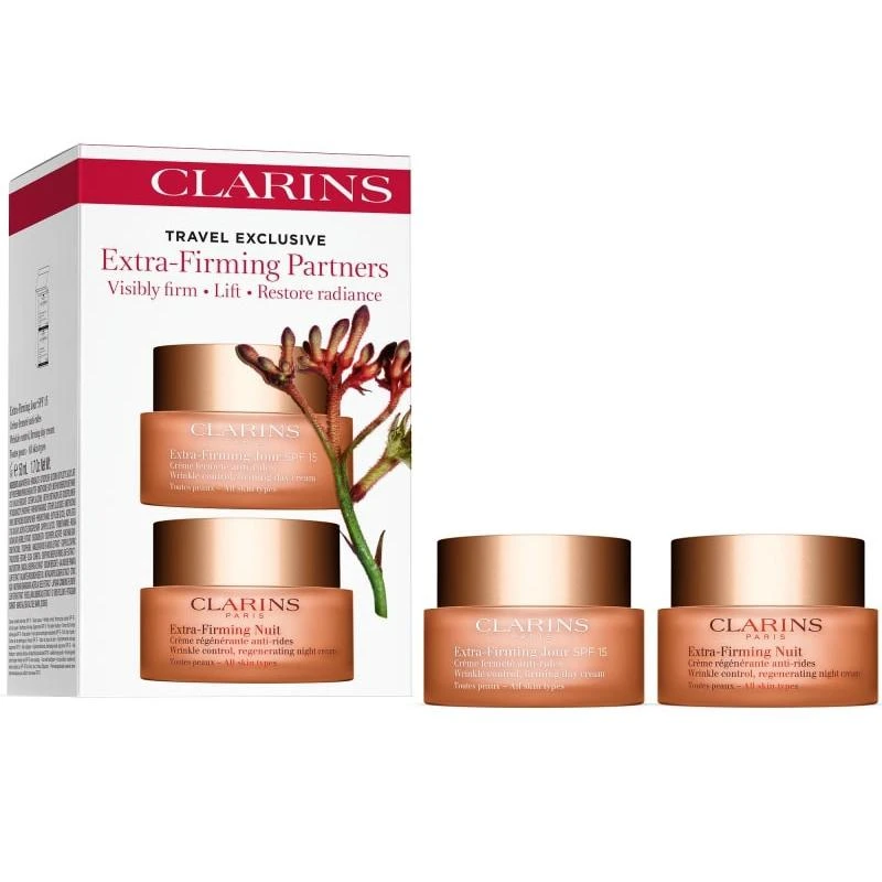 商品Clarins|Clarins娇韵诗  焕颜弹力系列 弹簧霜日晚套装 所有肌肤可用  - 2*50ml,价格¥1274,第1张图片