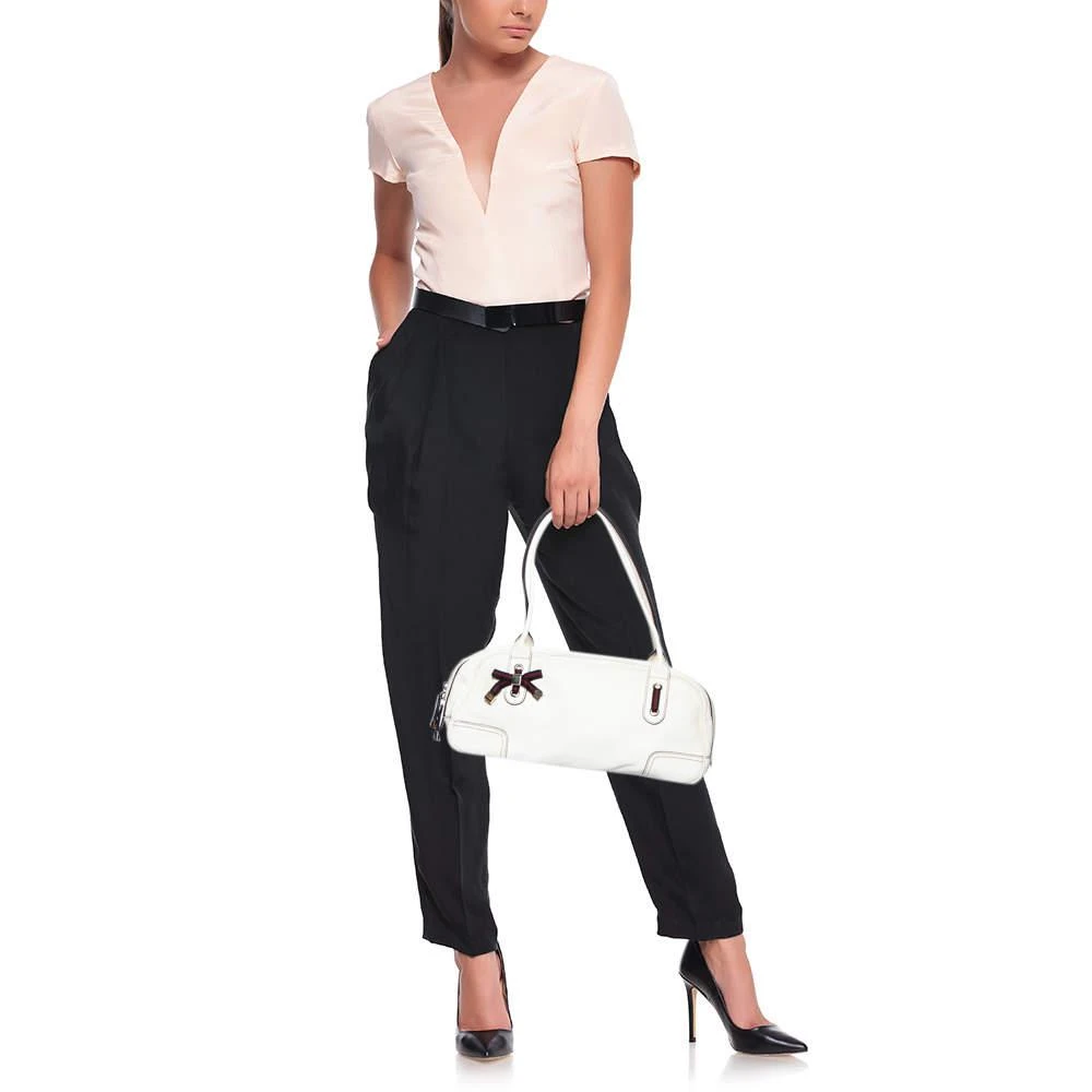 商品[二手商品] Gucci|Gucci White Leather Princy Duffel Bag,价格¥2080,第2张图片详细描述