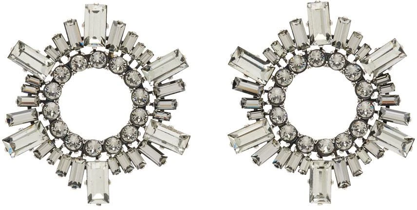 商品Amina Muaddi|Gray Mini Begum Earrings,价格¥2128,第1张图片