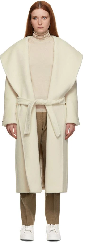 商品Max Mara|White Ferrara Wrap Coat,价格¥22839,第1张图片