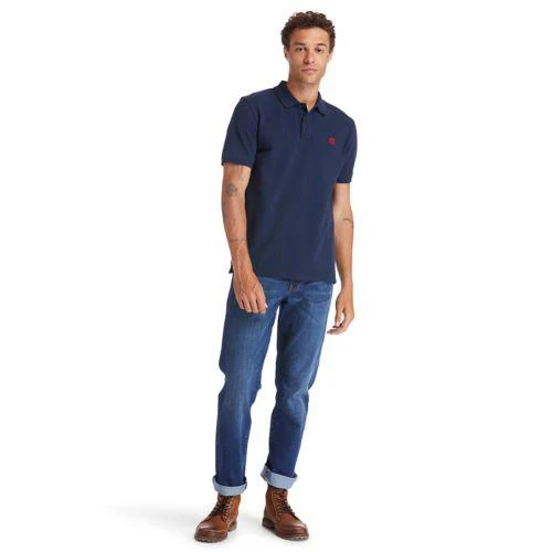 商品Timberland|Millers River Pique Polo Shirt for Men in Navy,价格¥509,第3张图片详细描述