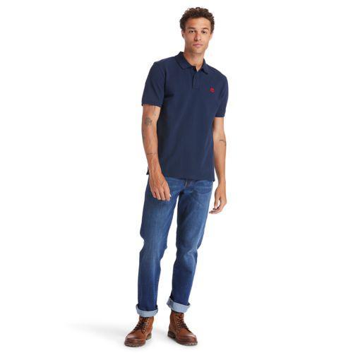 商品Timberland|Millers River Pique Polo Shirt for Men in Navy,价格¥496,第5张图片详细描述