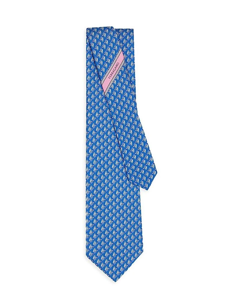商品Salvatore Ferragamo|Alba Sailboat-Print Silk Tie,价格¥1771,第3张图片详细描述