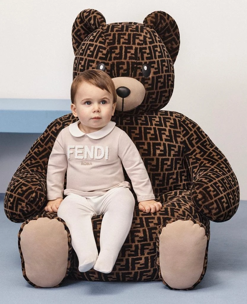 商品Fendi|Fendi Baby Logo Babygrow Gift Set in Beige,价格¥3562,第5张图片详细描述