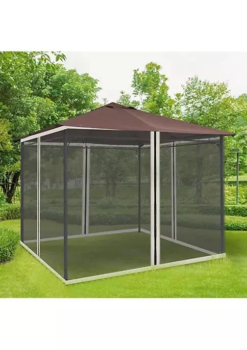 商品belk|10 X 10 Universal Replacement Mesh Sidewall Netting For Patio Gazebos With Zippers Sidewall Only Black,价格¥534,第2张图片详细描述