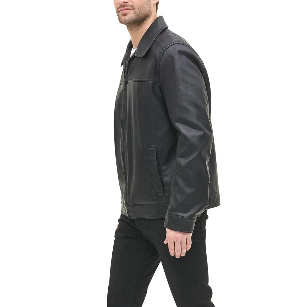 商品Tommy Hilfiger|Men's Faux Leather Laydown Collar Jacket,价格¥898,第5张图片详细描述