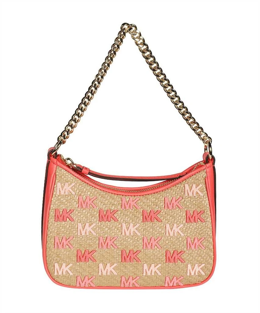 商品Michael Kors|Michael Kors JET SET CHARM SMALL LOGO EMBROIDERED STRAW SHOULDER Bag,价格¥1403,第1张图片