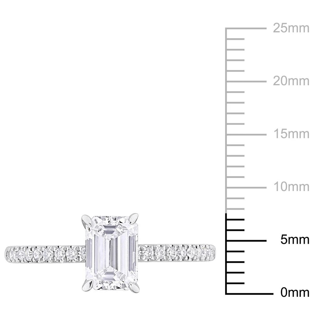 商品Created Forever|1 1/6ct TW Emerald Lab-Grown Diamond Solitaire Engagement Ring in 14k White Gold,价格¥7364,第3张图片详细描述